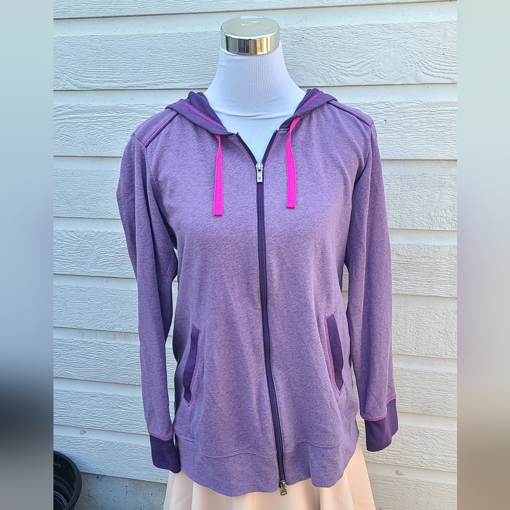 Columbia Omni Wick  Purple Zip Sweater - size L
